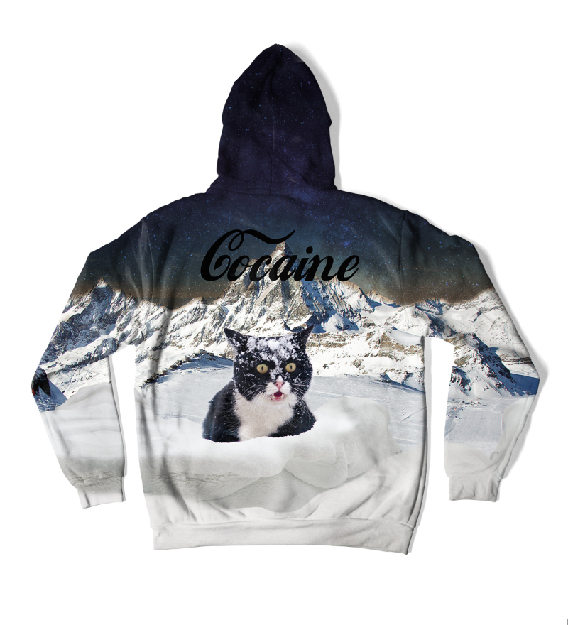 Cocaine Cat oversize hoodie - Bittersweet Paris