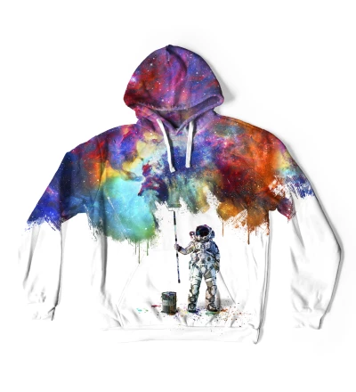Painting Cosmonaut oversize hoodie