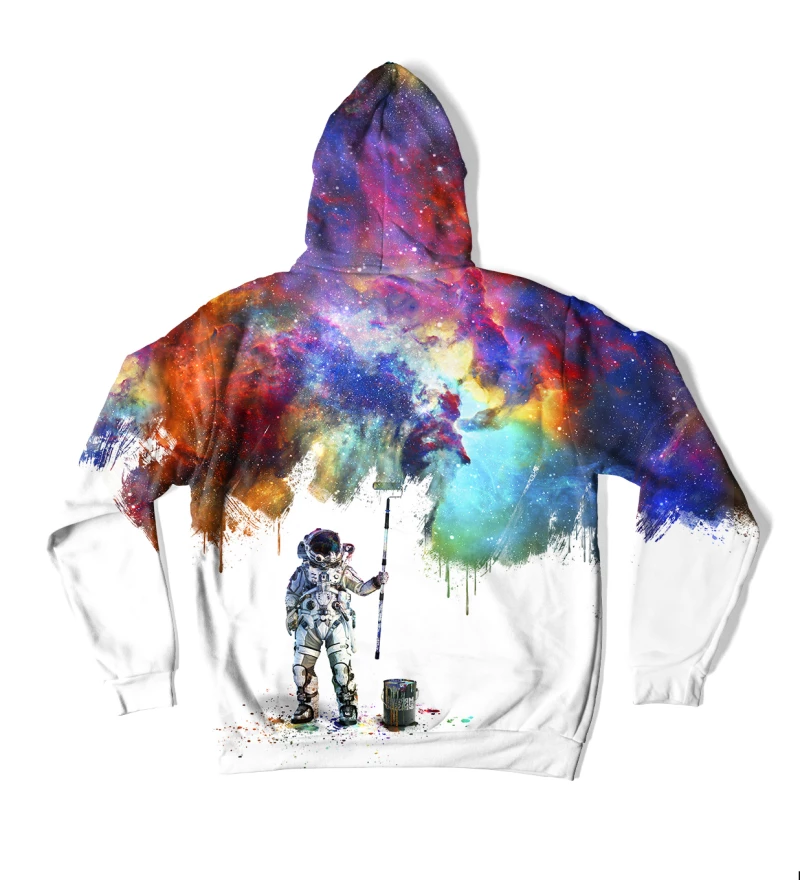 Bluza z kapturem oversize Painting Cosmonaut