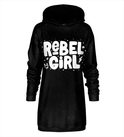 She's a rebel Hoodie Oversize Dress