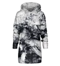 White Marble Hoodie Oversize Dress