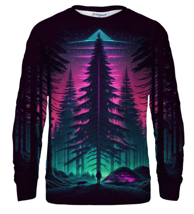 Dark Fir Tree bluse med tryk