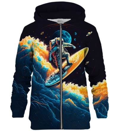 Space Waves bluse med lynlås