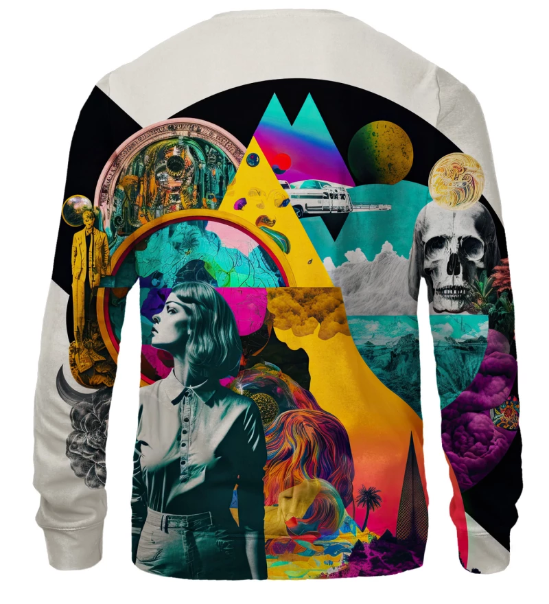 Psychodelic Collage bluse med tryk