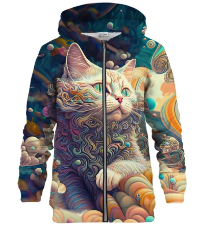 Psychodelic Cat zip up hoodie