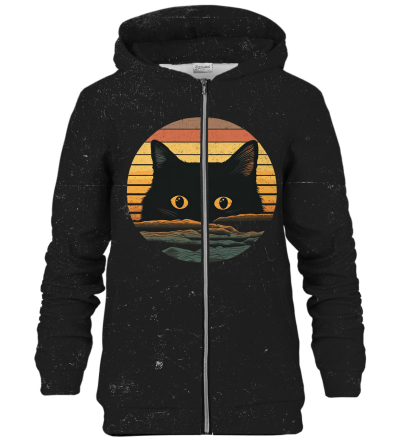 Retro Cat bluse med lynlås