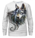 Night Wolf White sweatshirt