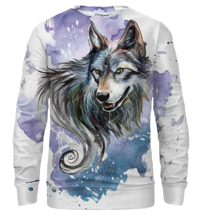 Night Wolf bluse med tryk