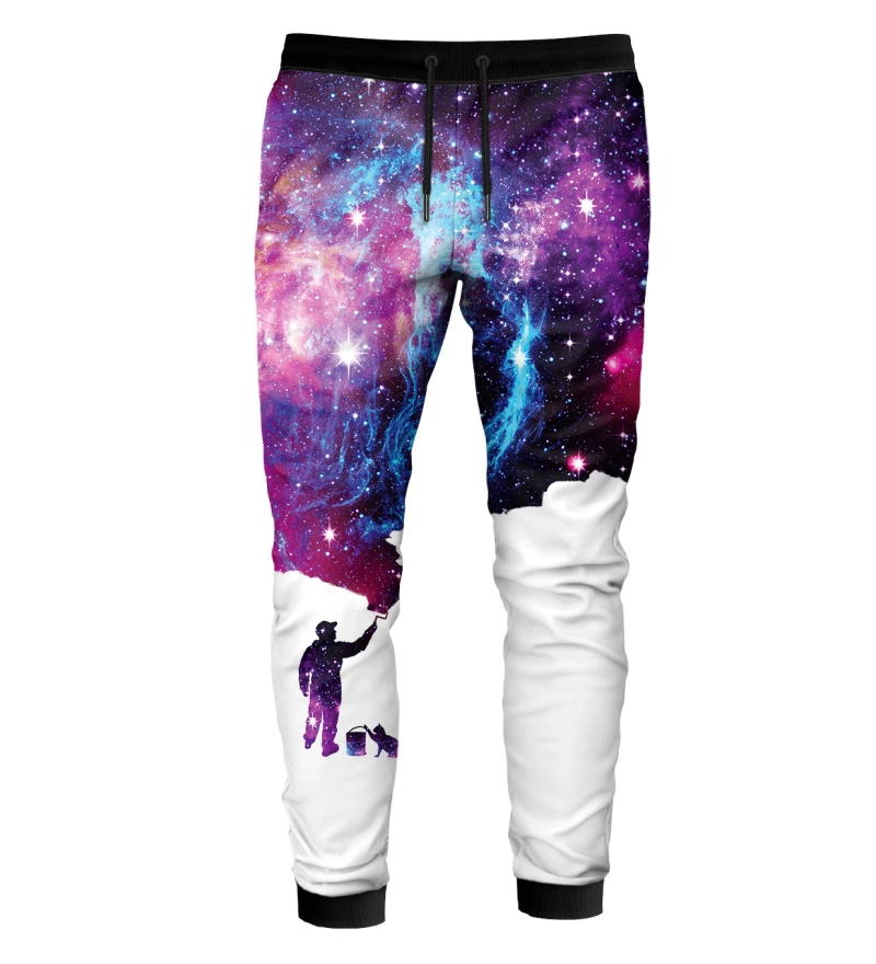 Galaxy Space Men Track Pants, Universe Stars Purple Zip Pockets Quick Dry  Mesh Lining Lightweight Festival Elastic Waist Windbreaker Joggers -   Canada