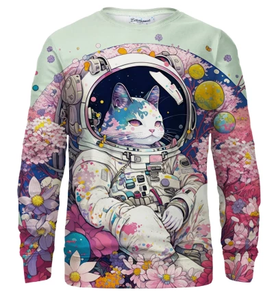 Cosmonaut Cat bluse med tryk