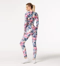Floral pattern regular waist leggings