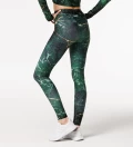 Green Marble regular waist leggings