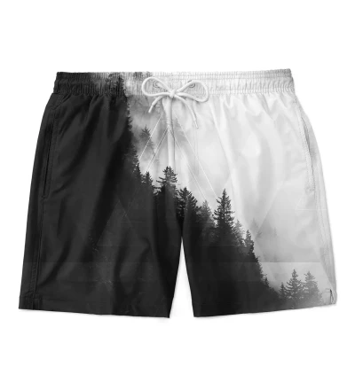 Geometric Forest Grey swim shorts