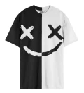 Damski t-shirt oversize B&W Face