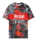 Damski t-shirt oversize Fire Soul