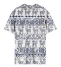 Damski t-shirt oversize Lama Pattern