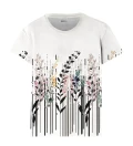 T-shirt damski Barcode Flowers