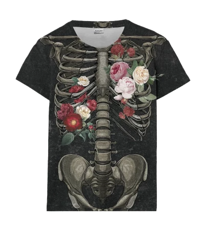 T-shirt damski Floral Skeleton