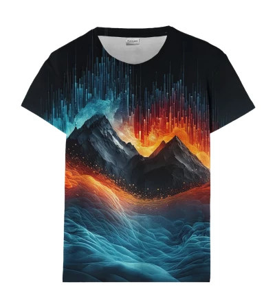 Synthwave Mountain womens t-shirt