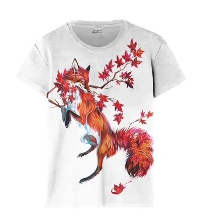 T-shirt damski Japanese Maple Fox white