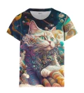 Psychodelic Cat womens t-shirt