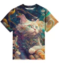 Psychodelic Cat oversize t-shirt