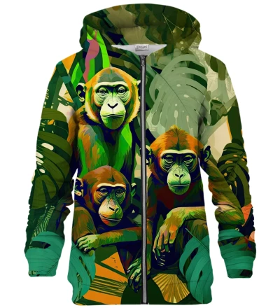 Monkeys zip up hoodie