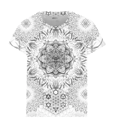 Geometric White t-shirt til kvinder