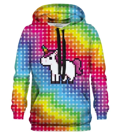Damska bluza z kapturem Pixel Unicorn