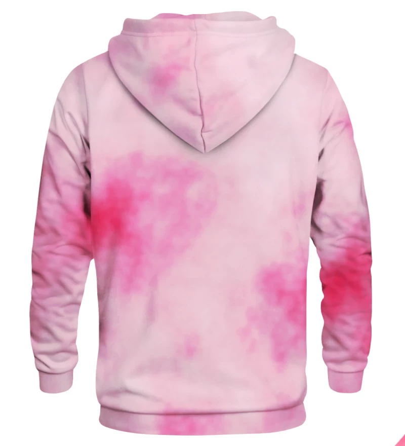 Sweat à capuche femme Tie dye pink