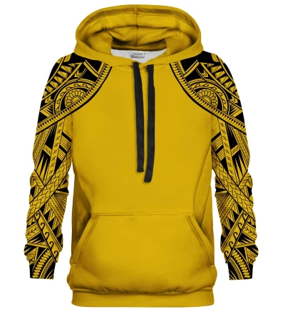 Golden Polynesian Face womens hoodie