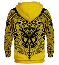 Golden Polynesian Face womens hoodie