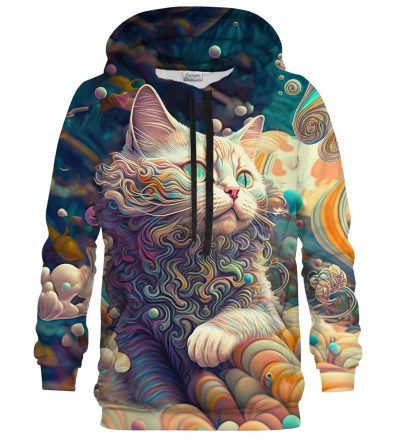 Damska bluza z kapturem Psychodelic Cat