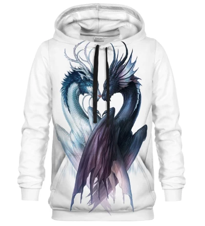 Yin and Yang Dragons womens hoodie