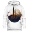 Yin and Yang Wolves womens hoodie