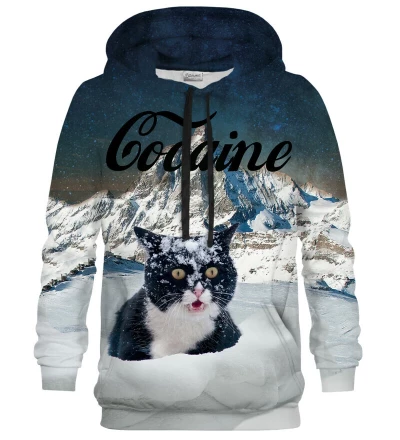 Cocaine Cat womens hoodie