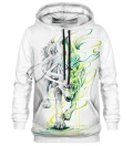 Electric Spirit Wolf White womens hoodie