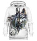 Sweat à capuche femme Night Wolf White