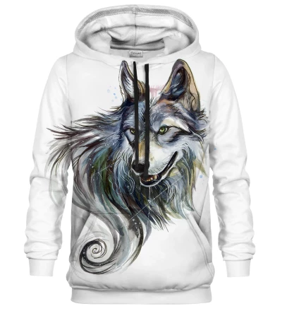 Night Wolf White womens hoodie