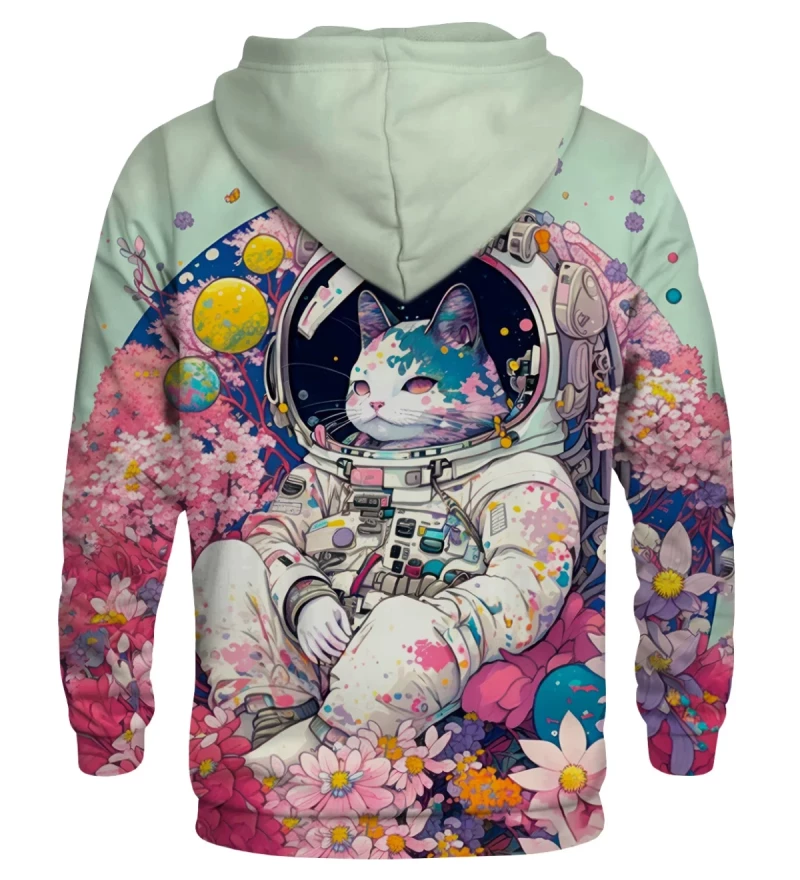 Cosmonaut Cat womens hoodie