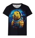 Capybara in space womens t-shirt