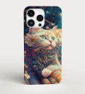 Psychodelic Cat phone case, iPhone, Samsung, Huawei