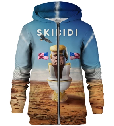 Toilet Donald zip up hoodie