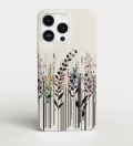 Barcode Flowers phone case, iPhone, Samsung, Huawei