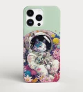 Cosmonaut Cat phone case, iPhone, Samsung, Huawei