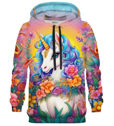 Floral Unicorn womens hoodie