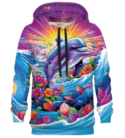 Rainbow Dolphin womens hoodie