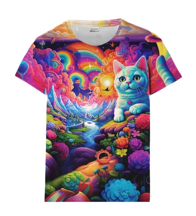 Cat in Paradise womens t-shirt