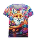 Floral Fox t-shirt til kvinder