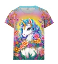 Floral Unicorn t-shirt til kvinder